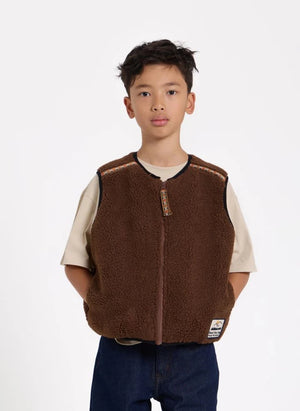 Hundred Pieces - Easy Sherpa Kolsuz Ceket | Kahverengi