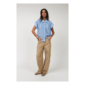 Lollys Laundry - Badal Cotton Blouse | Blue