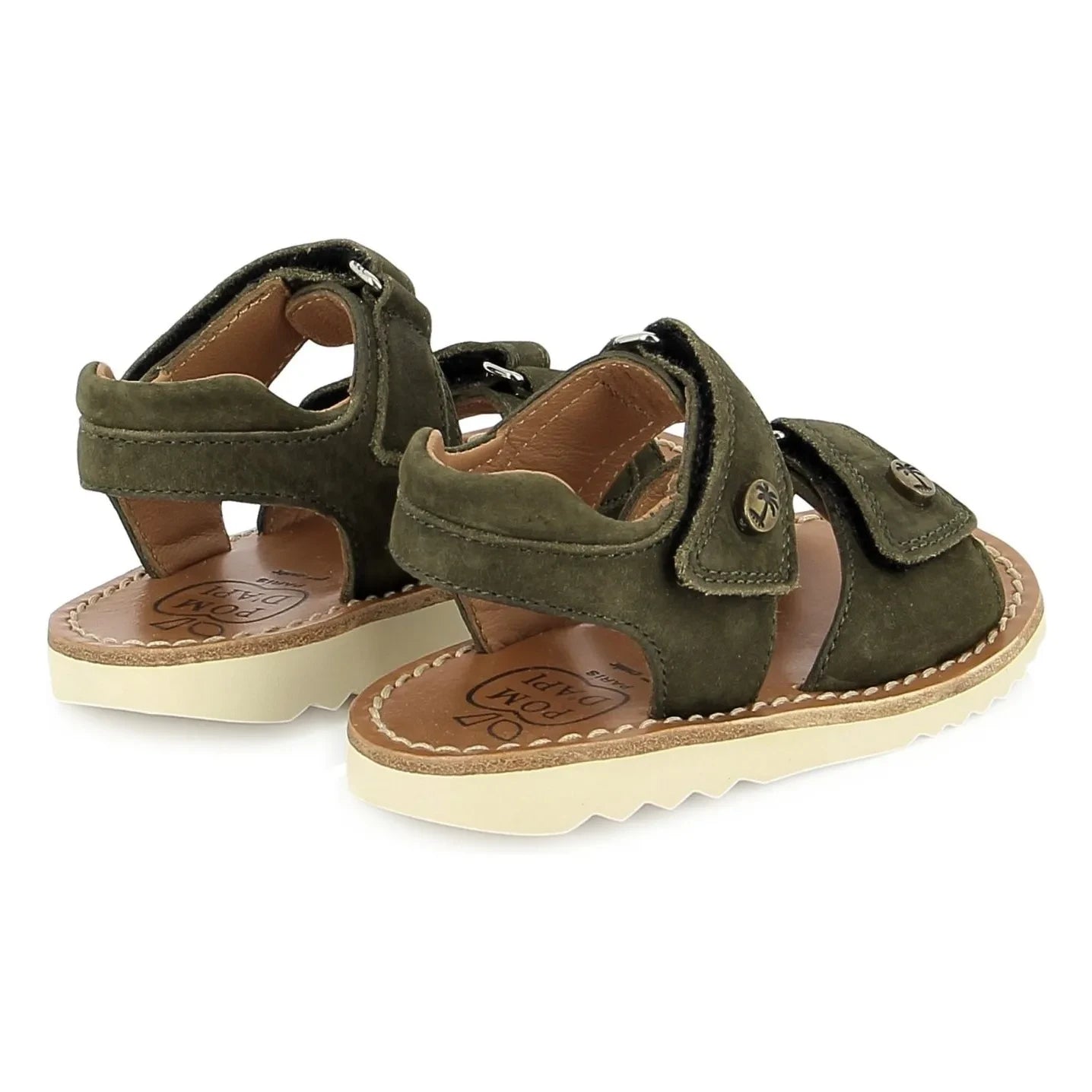 Pom d'Api - Waff Easy Nubuk sandaletler | Haki