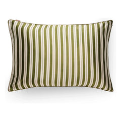 Emily's Pillow - Striped printed mulberry silk pillowcase | Green