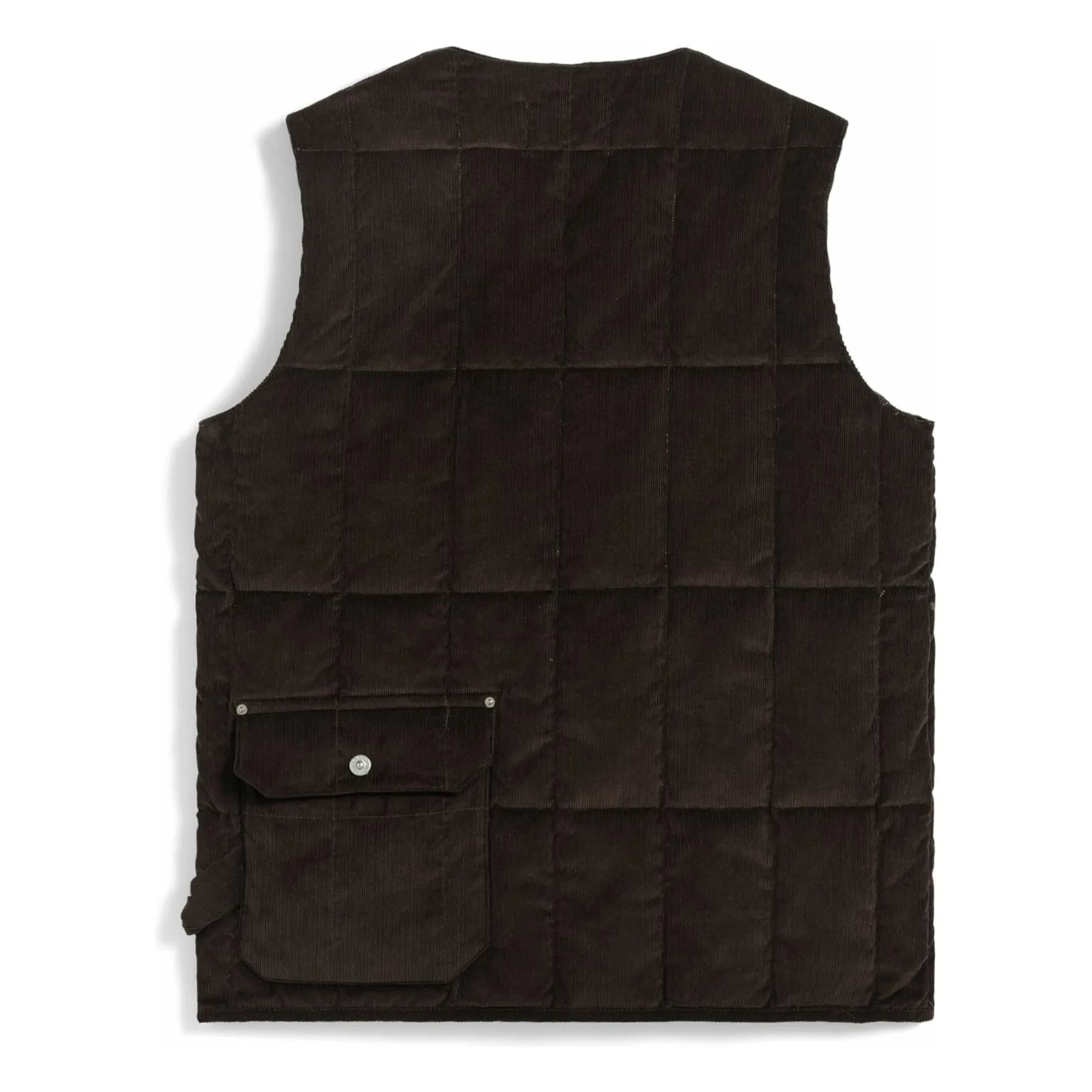 Taion - Sleeveless V-Neck Buttoned Vest | Brown