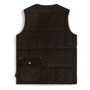 Taion - Sleeveless V-Neck Buttoned Vest | Brown