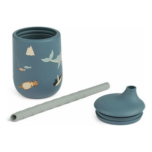 Liewood - Ellis Silicone Straw Cup | Arctic Sea/Ocean View
