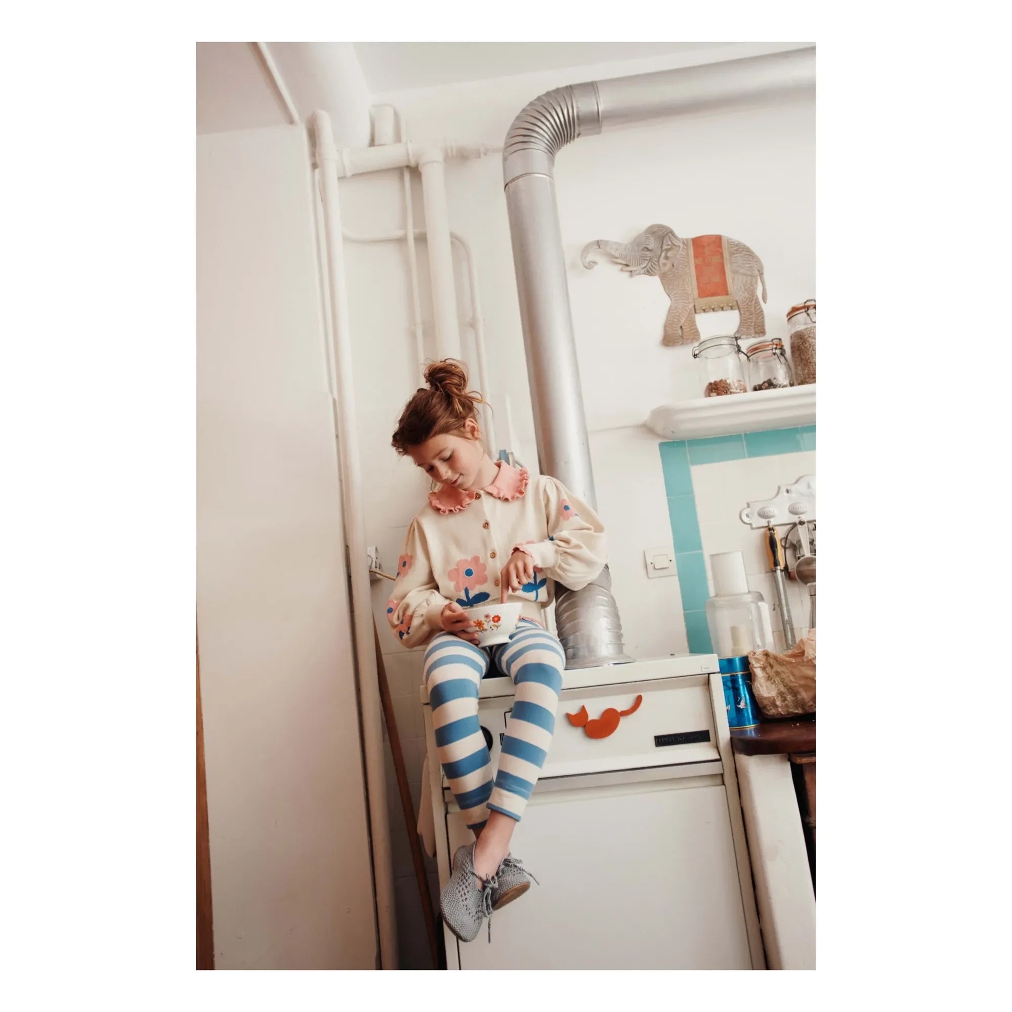 Emile et Ida - Striped Leggings | Blue