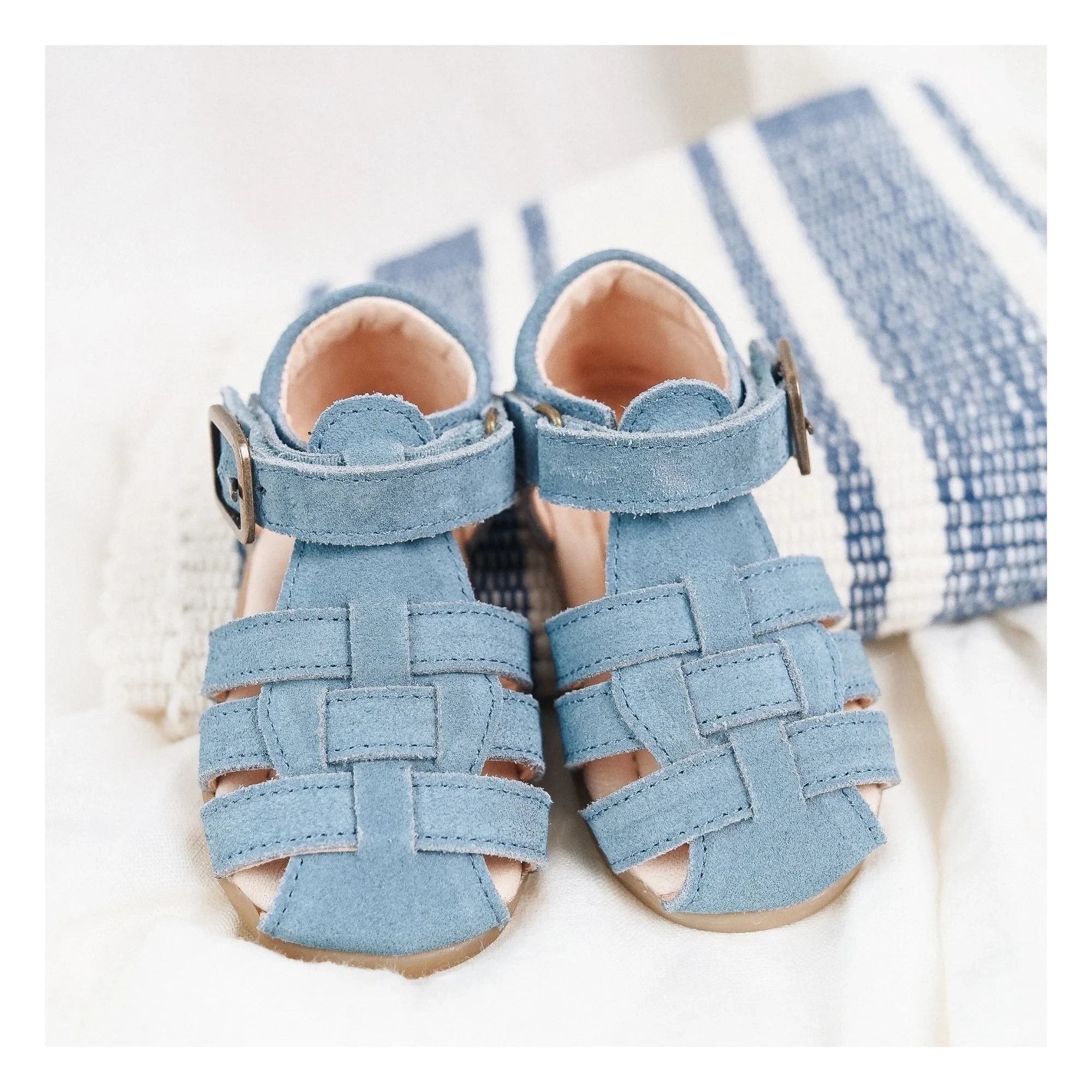 Lazare - Ernest Suede sandals | Denim blue