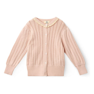 Copenhagen Colors - Polka dot organic cotton cardigan | Peach