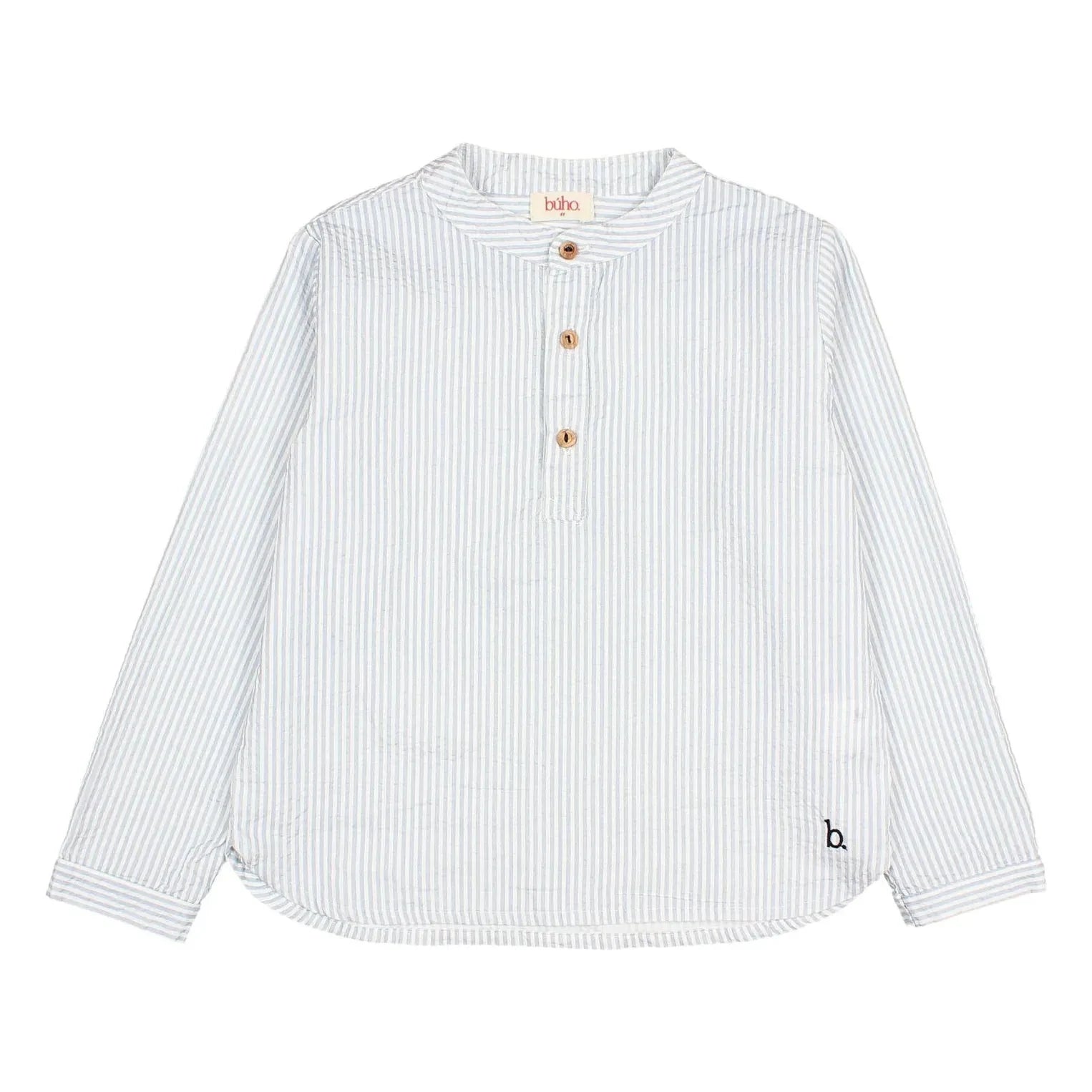 Búho - Kurta Striped Seersucker | Pale blue