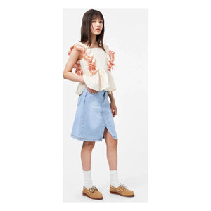 Molo - Volants Rosamond Conton Organic Top | Ivory