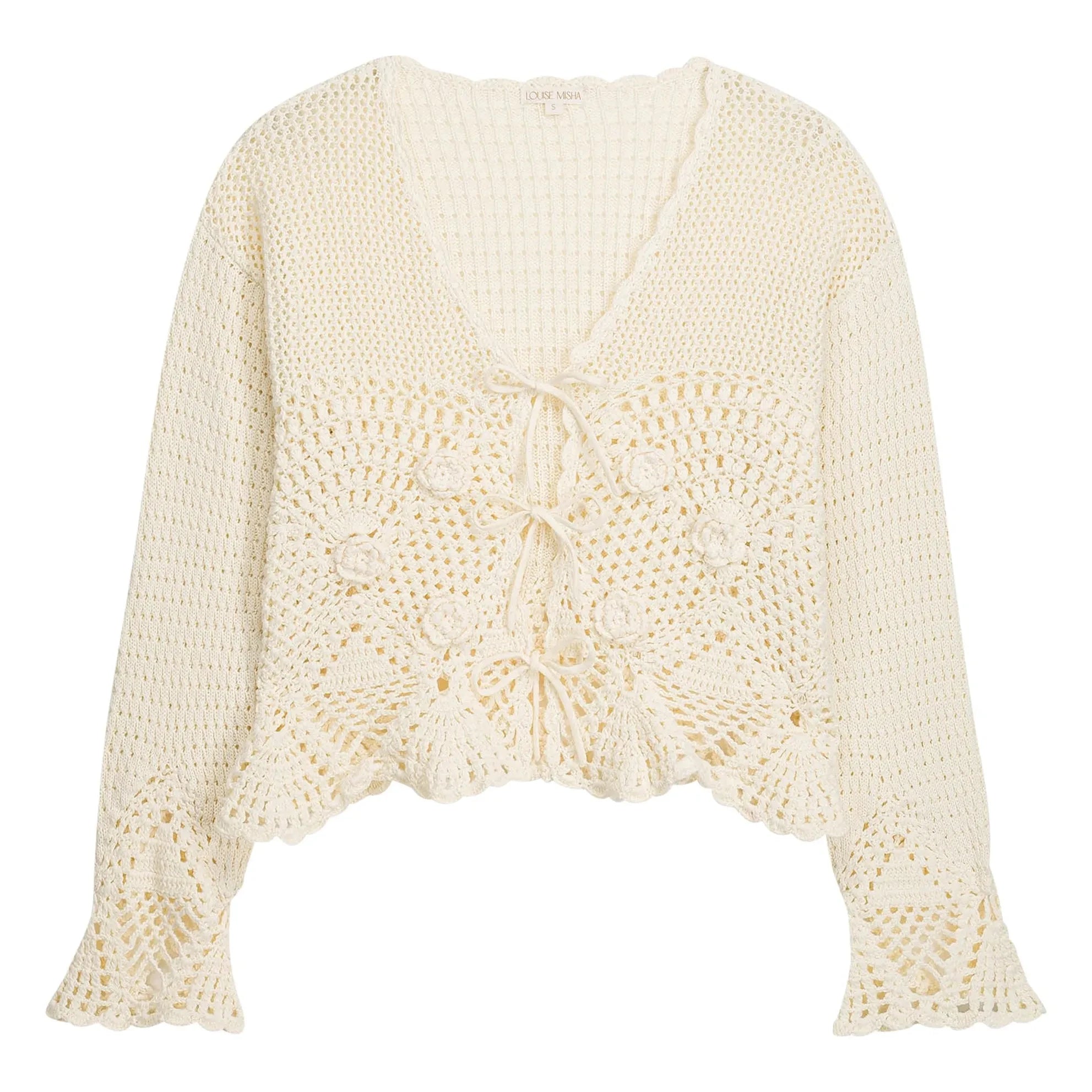 Louise Misha - Molya Cotton Cardigan | Cream