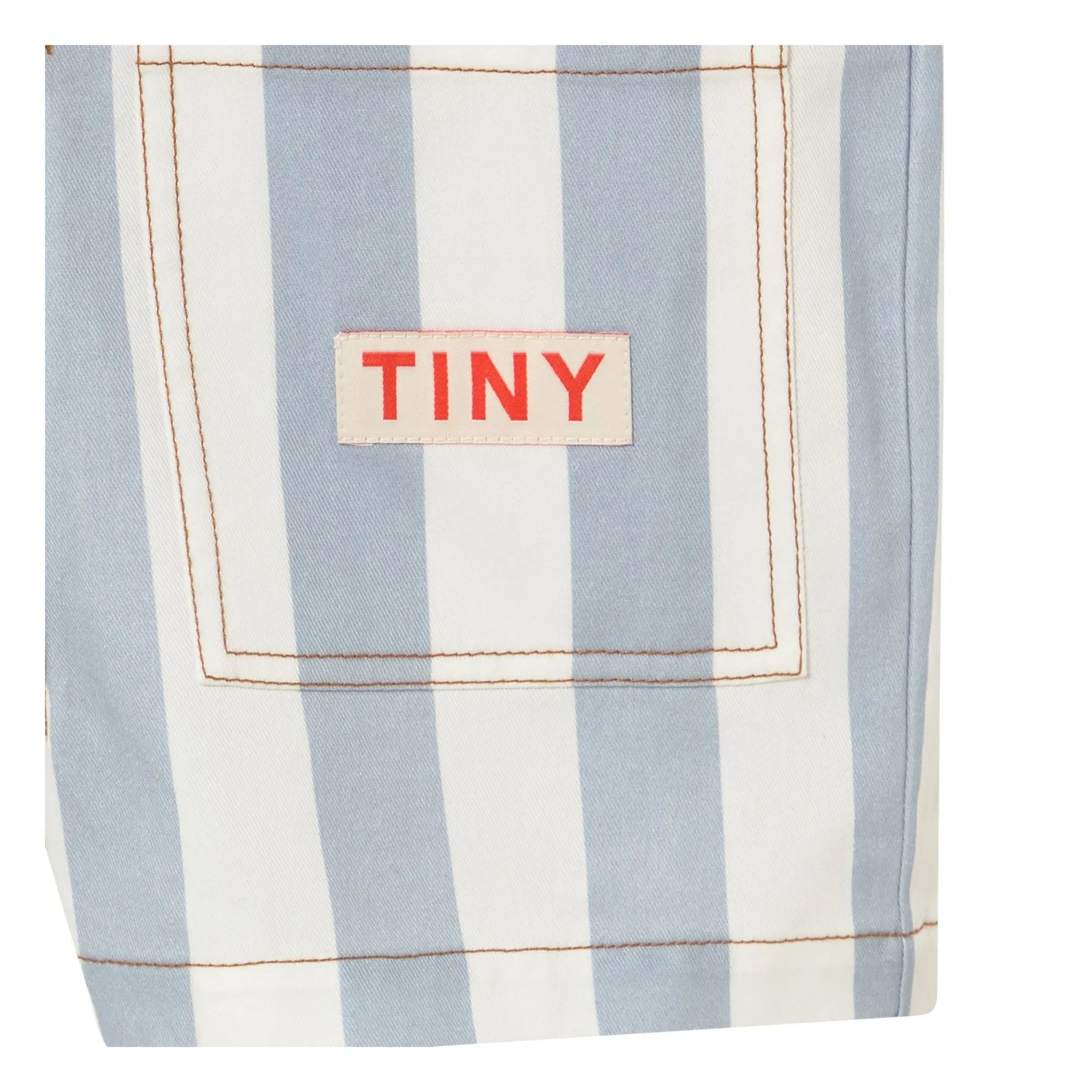 Tinycottons - Blue Thin Striped Twill Romper