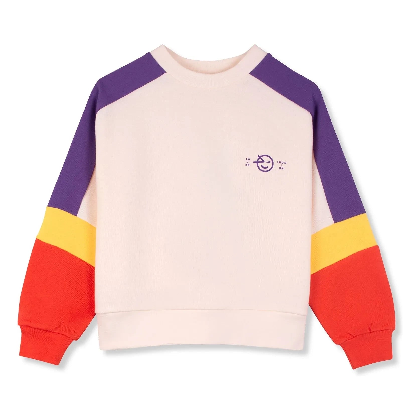 Wynken - Color Block Organic Cotton Sweatshirt | Ivory