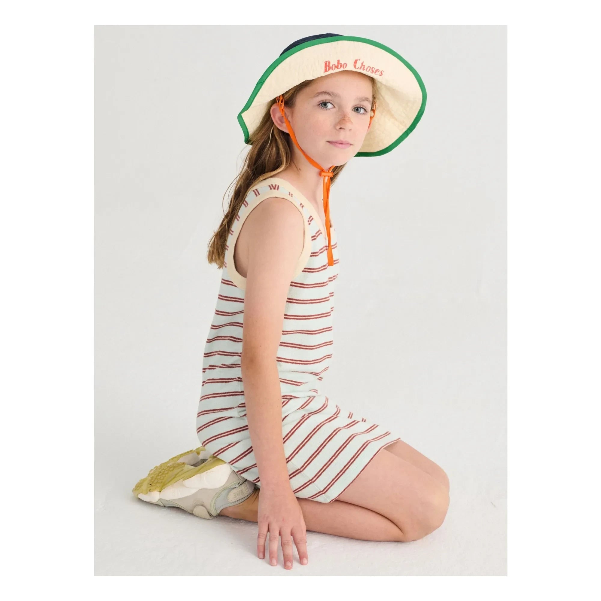 Bobo Choses - Striped Organic Cotton Tank Dress | Light Blue
