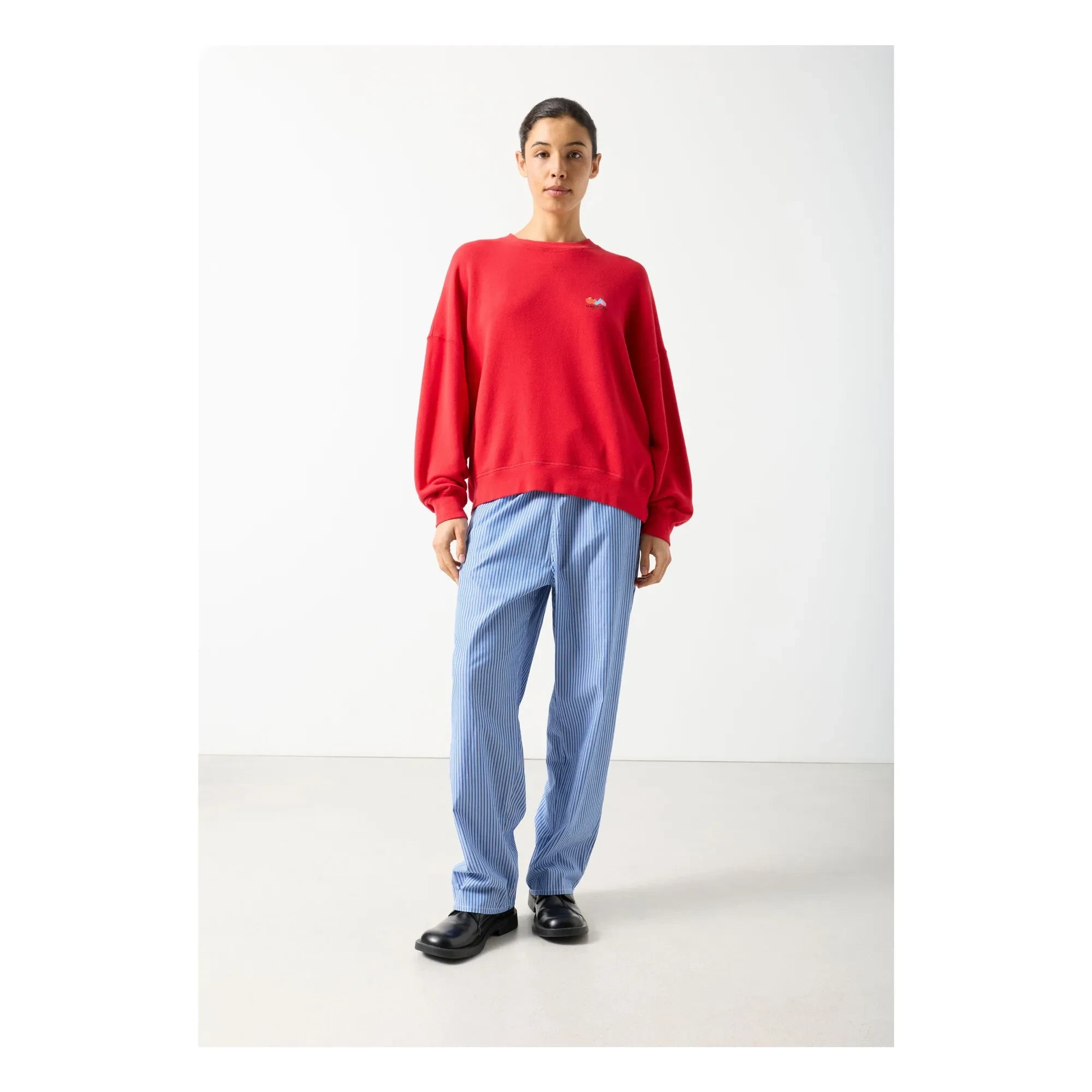 American Vintage - Atubay Pamuklu Sweatshirt | Domates kırmızısı