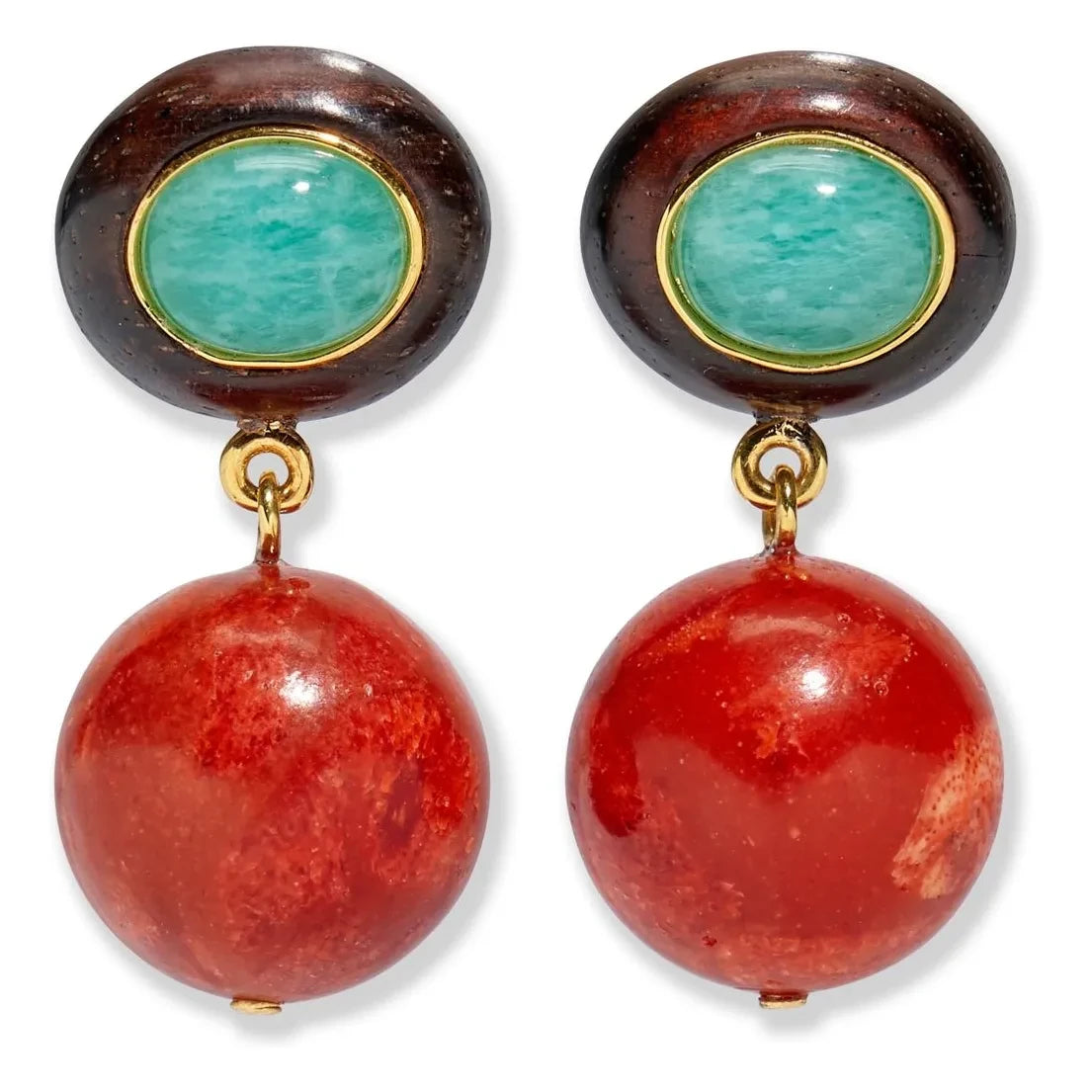 Lizzie Fortunato - Laurel Coral Earrings | Red