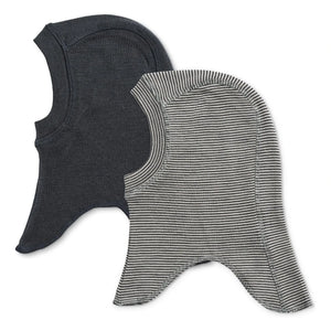Wheat - Felix Striped Wool Balaclava | Navy Blue