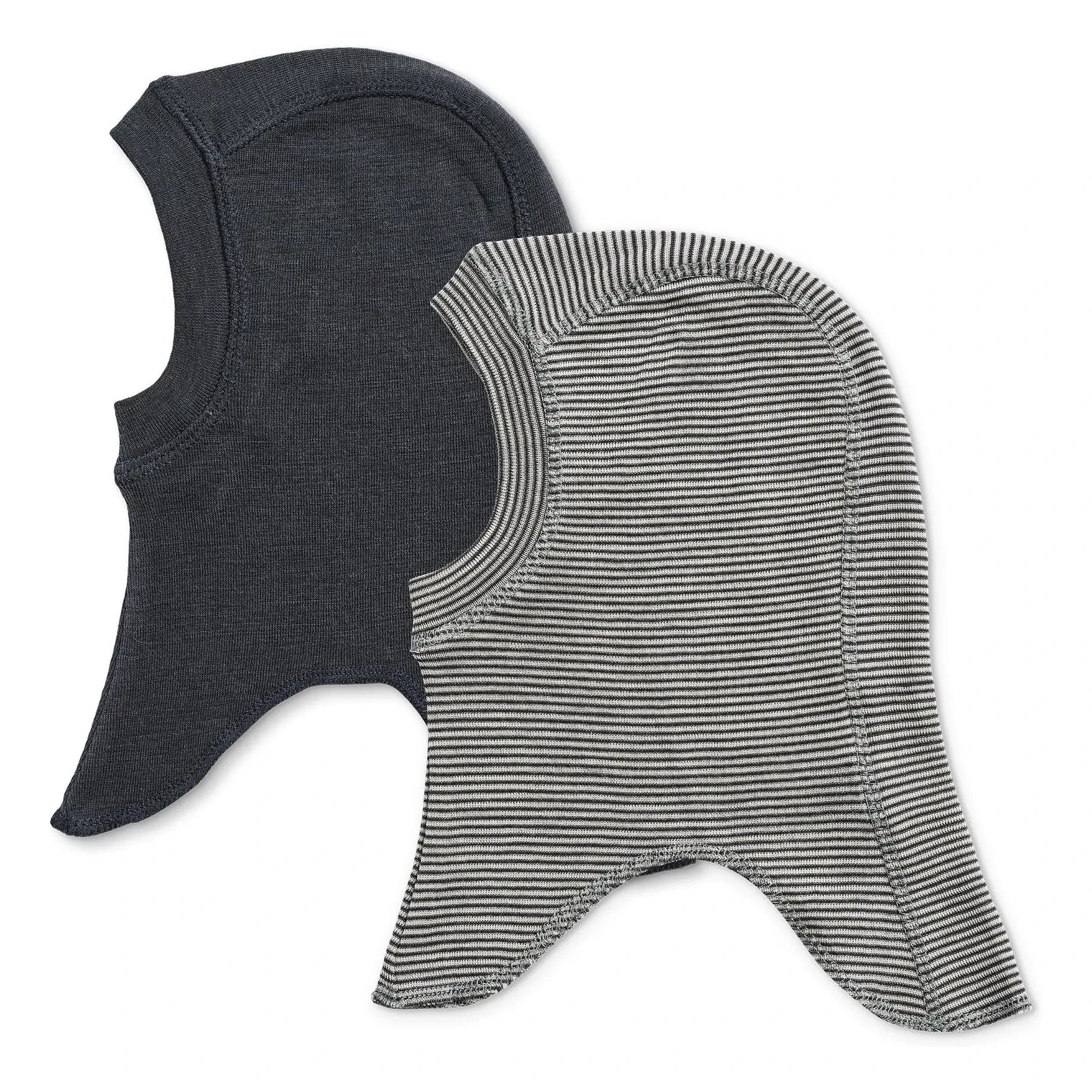 Wheat - Felix Striped Wool Balaclava | Navy Blue