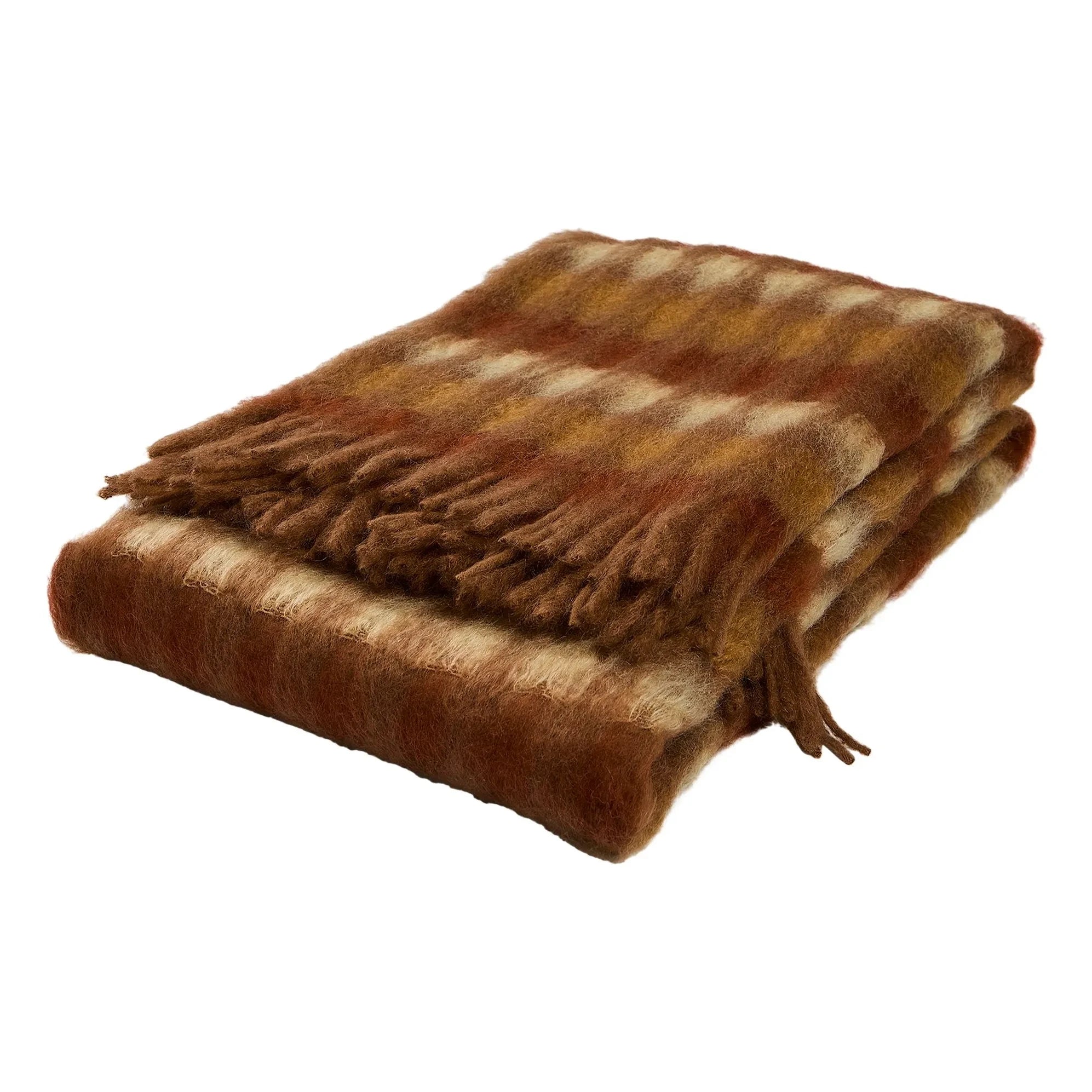 Mantas Ezcaray - Mia mohair blanket | Brown