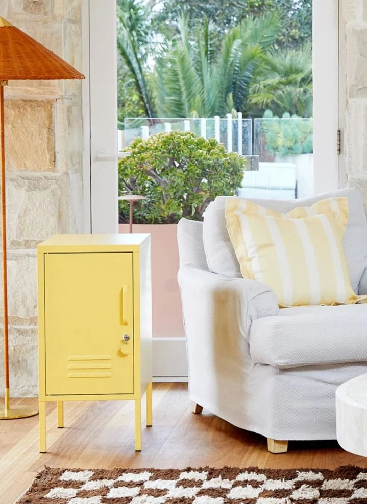 Mustard Made - Short Metal Nightstand | Faded Yellow