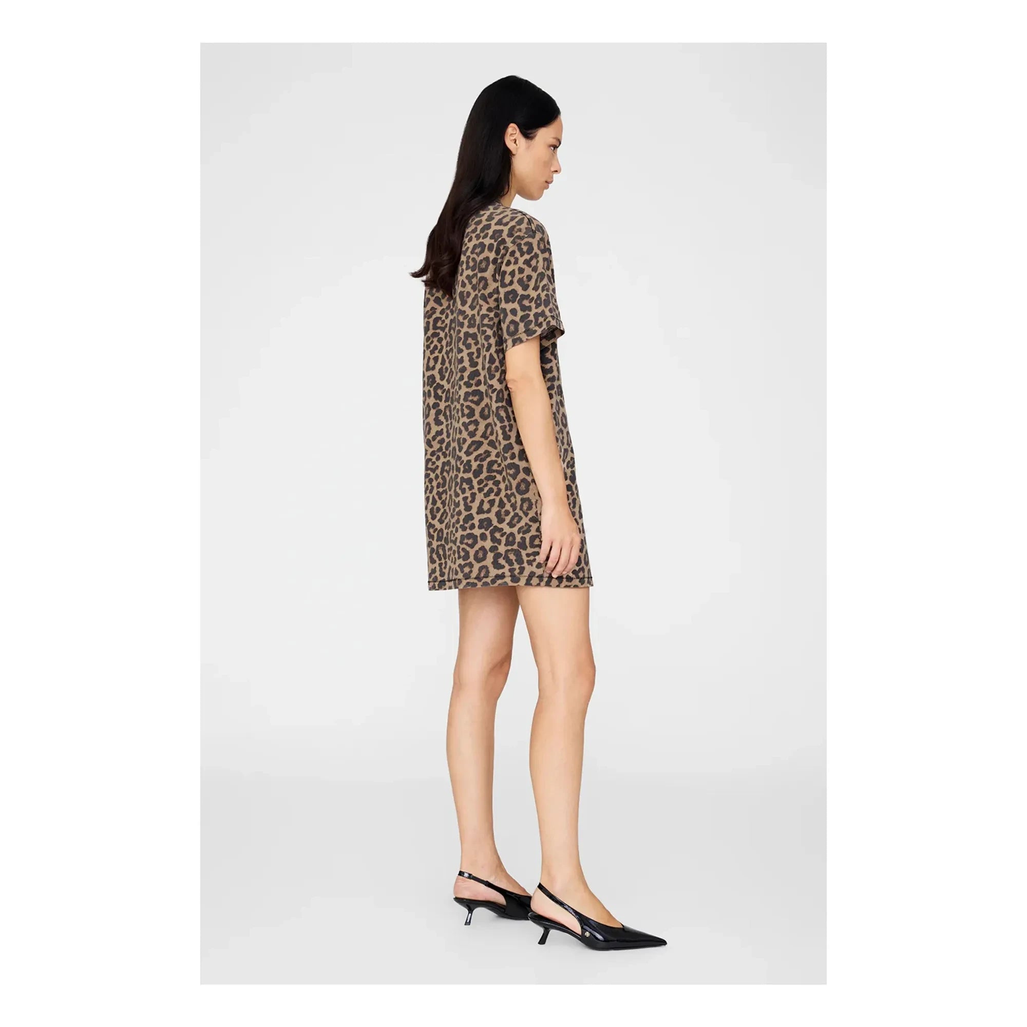 Anine Bing - Beth Leopar Elbise | Kahverengi