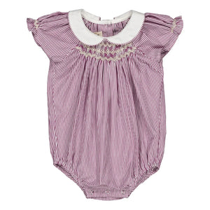 Loir - Bilbao Striped Romper | Purple