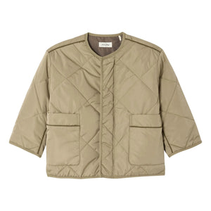 American Vintage - Vowbay Water-Repellent Quilted Jacket Recycled Fiber | Khaki