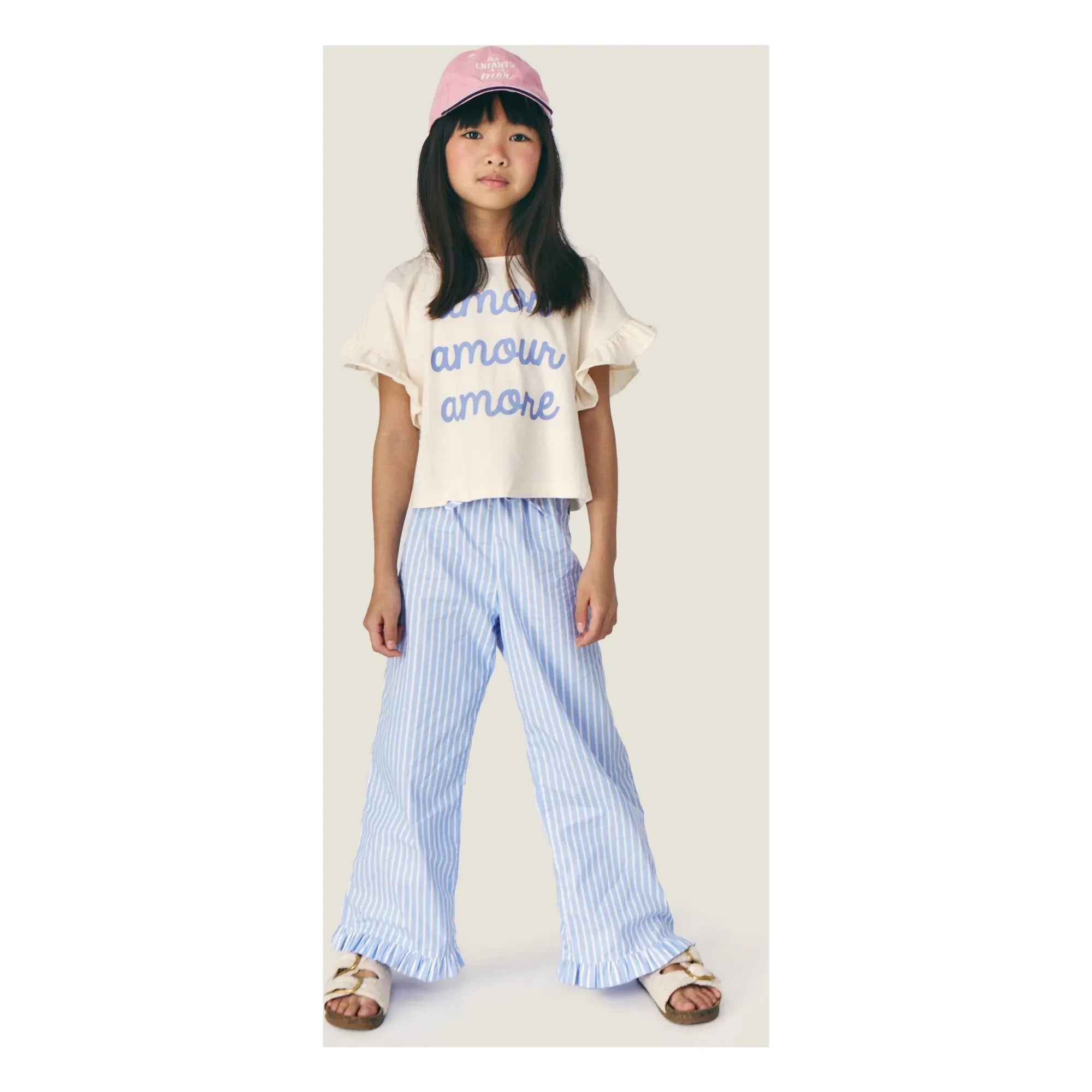 Mipounet - Striped Sia Trousers | Light Blue