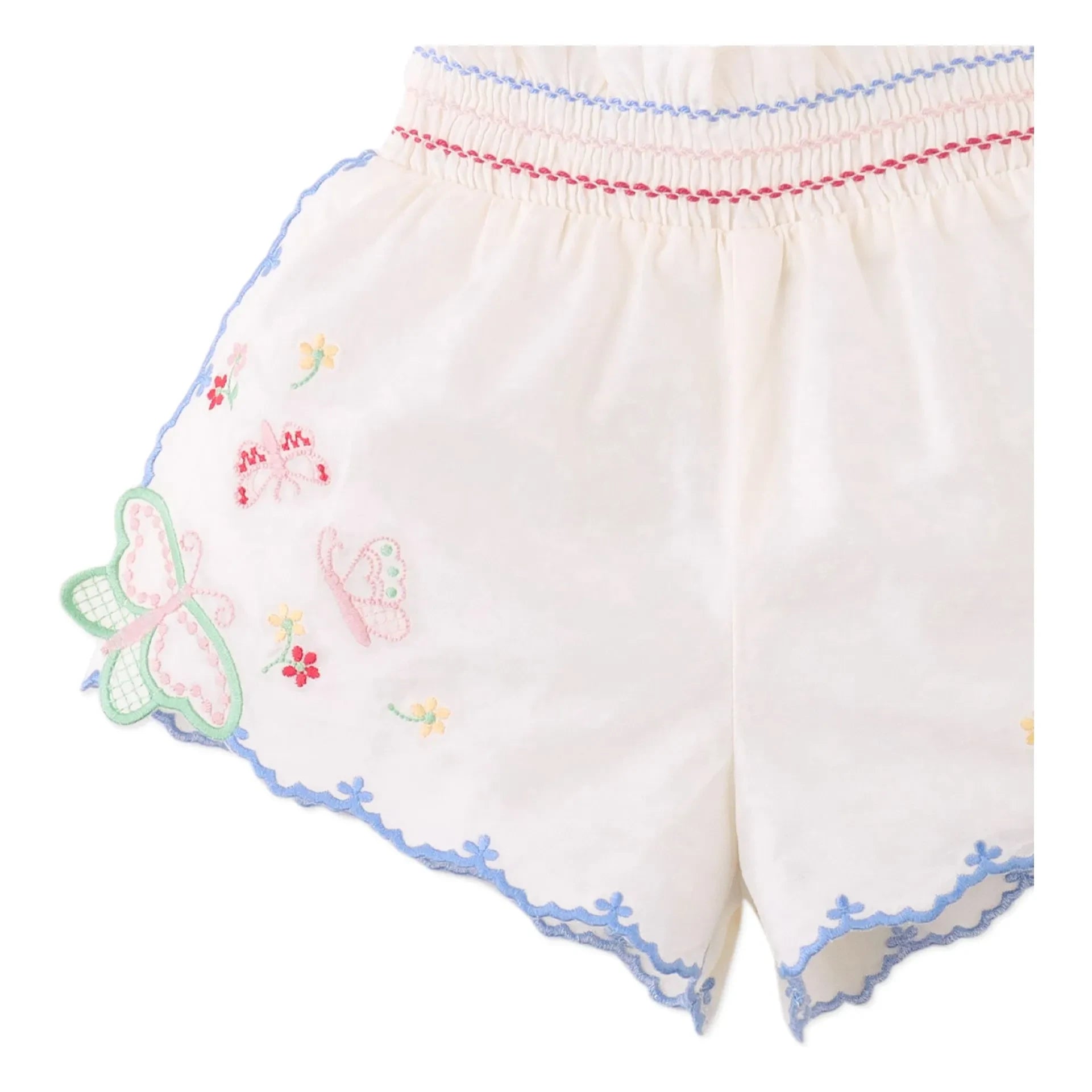 Gingersnaps - Jisoo Embroidered Baby Shorts | White
