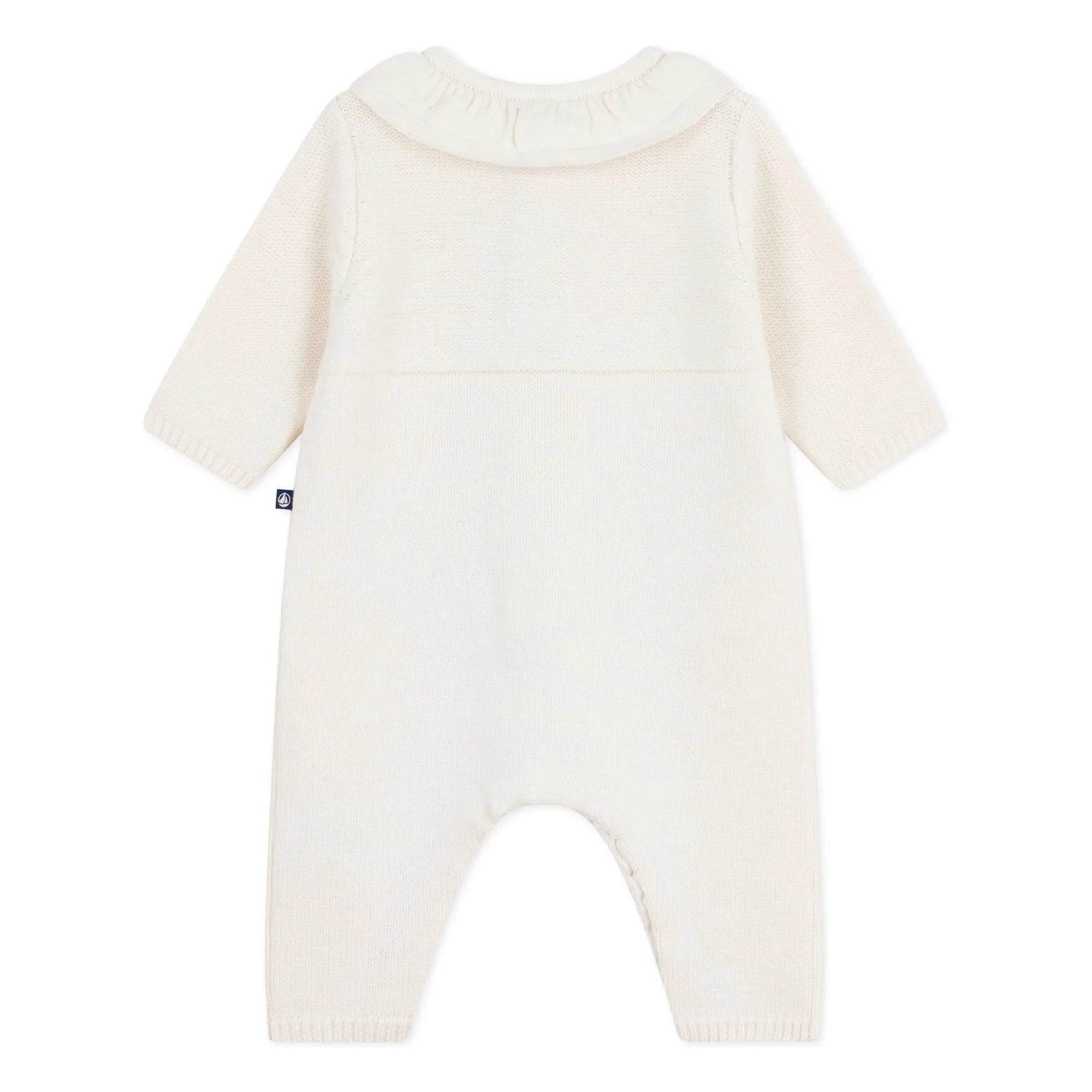 Petit Bateau - P'tit Cœur İnce Örgü Tulum | Ecru