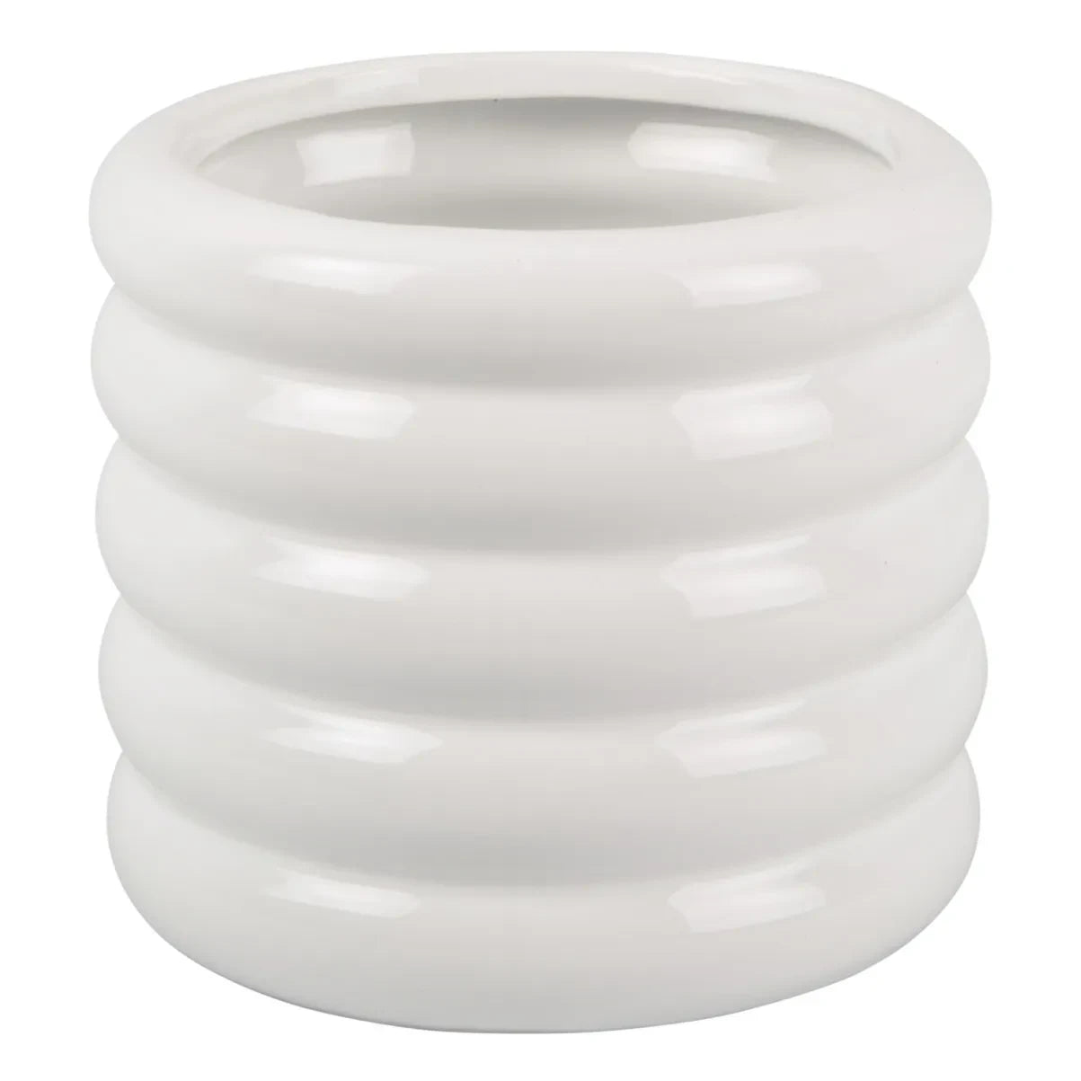 Present Time - Bobby Ceramic Flower Pot | White