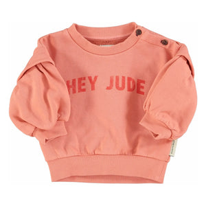 Piupiuchick - Hey Jude Organic Cotton Ruffled Sweatshirt | Coral