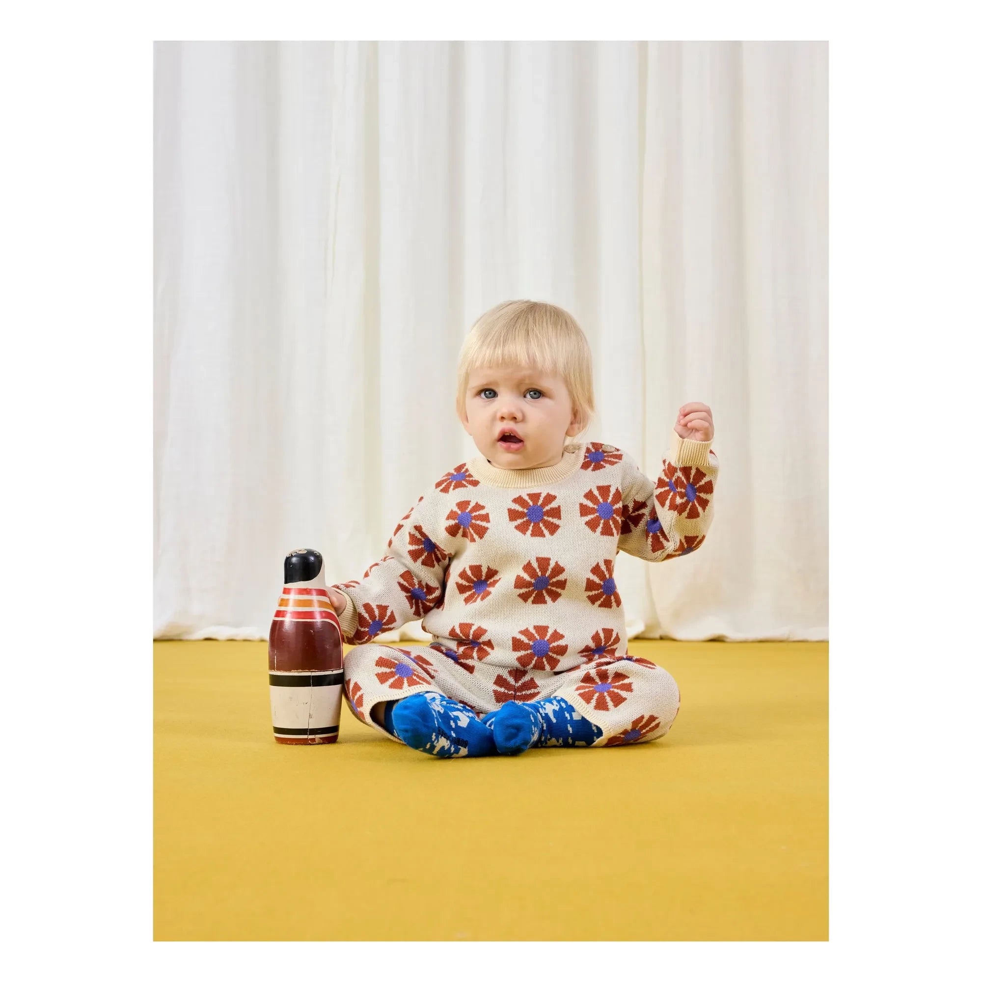 Bobo Choses - Organic Cotton Jacquard Sweater | Beige