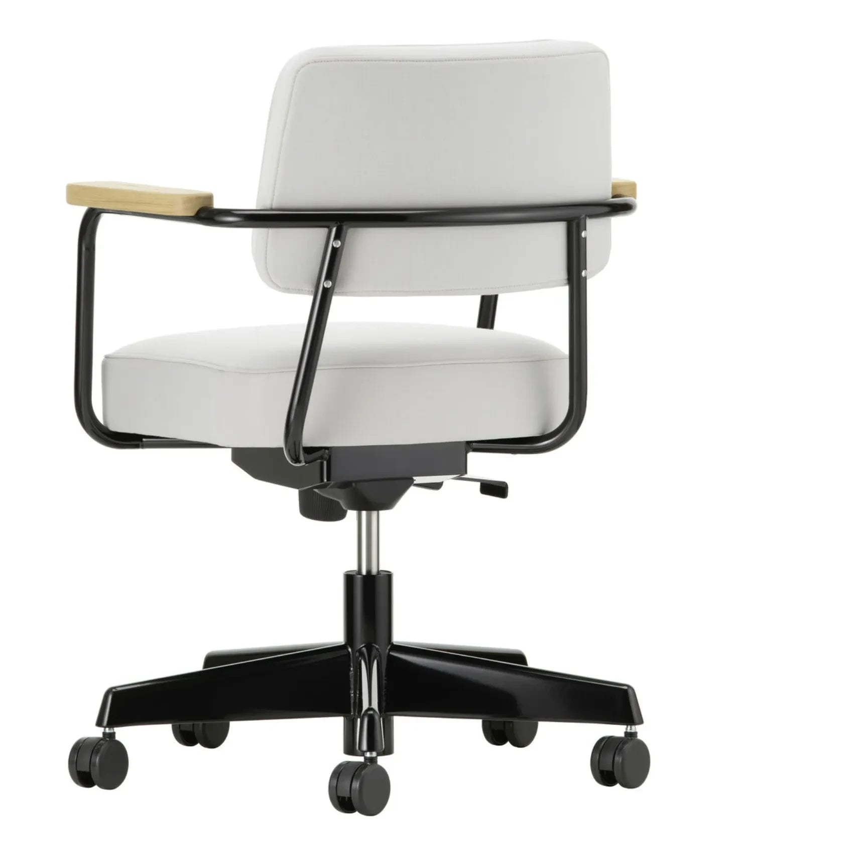 Vitra - Executive Swivel Office Chair, Black Base - Jean Prouvé | Ivory Gray