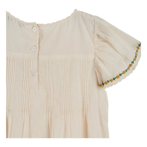 Emile et Ida - Floral Embroidery Dress | Cream