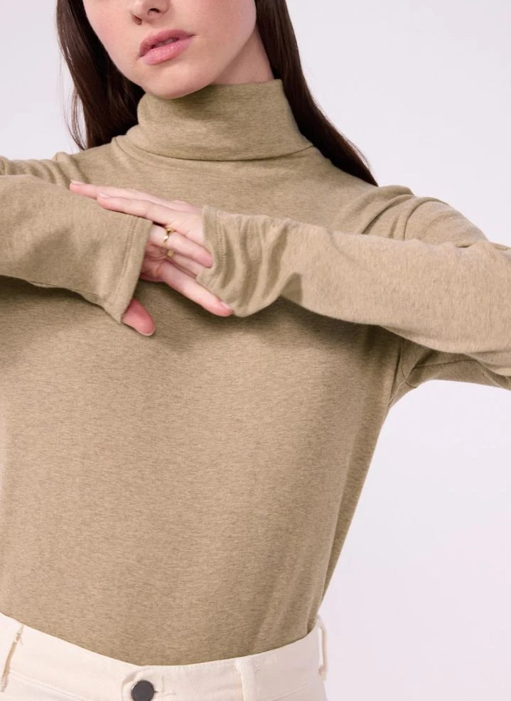 Petit Bateau - Plain turtle neck | Heather beige