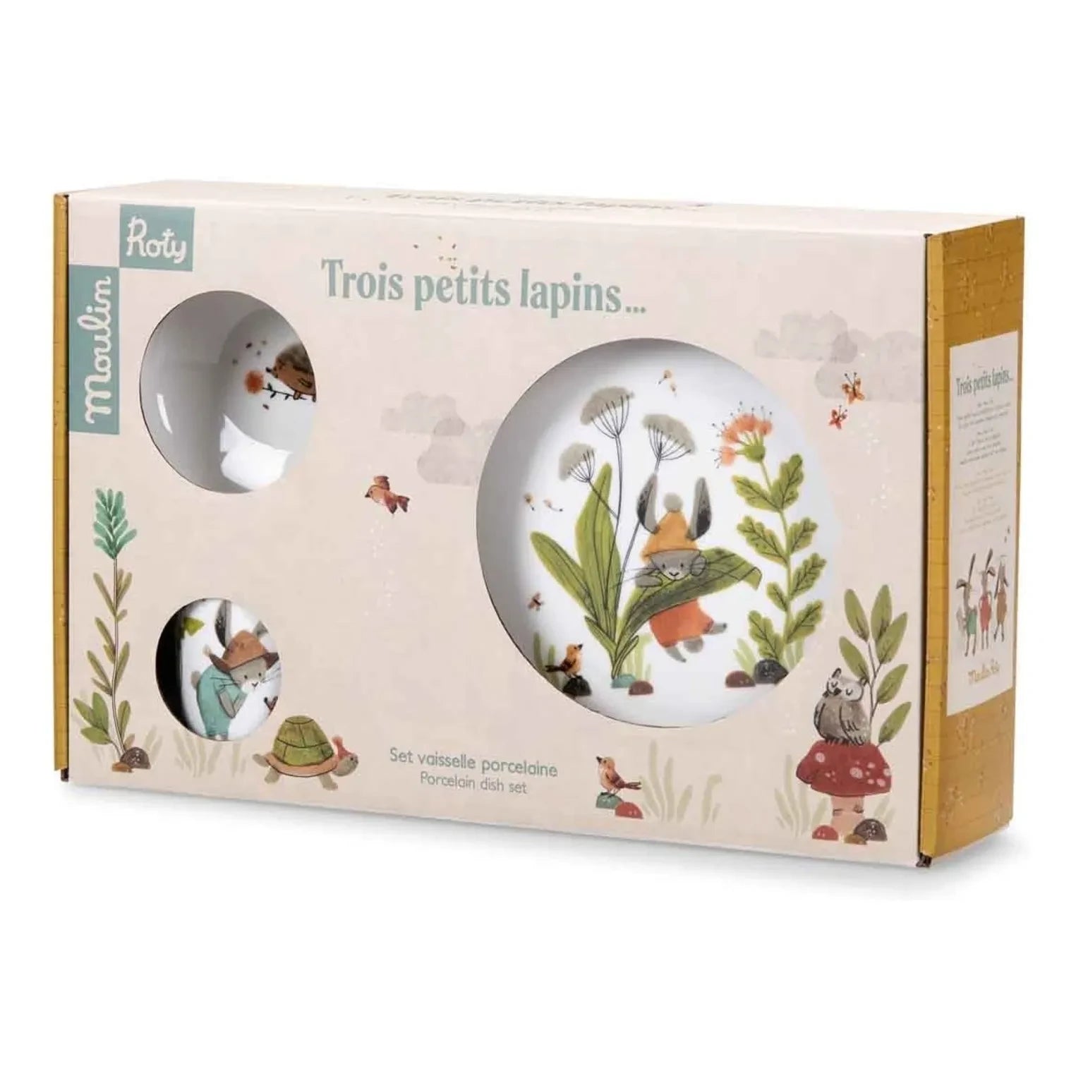Moulin Roty - Trois petits lapins Porselen sofra takımı