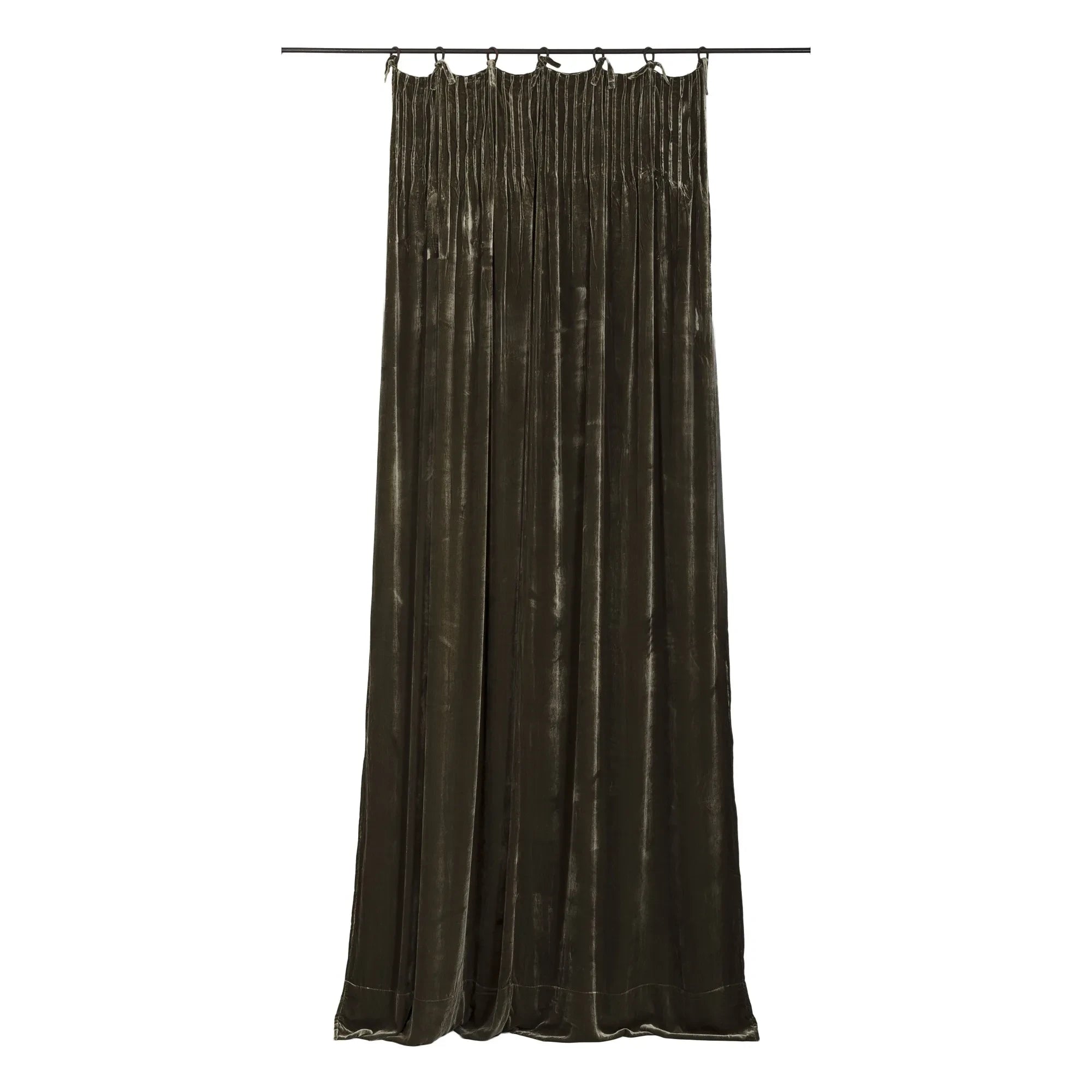 Le Monde Sauvage - Istanbul Khaki Silk Velvet Curtain