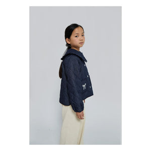 Mipounet - Mariane Jean Jacket, Claudine Collar | Dark Blue