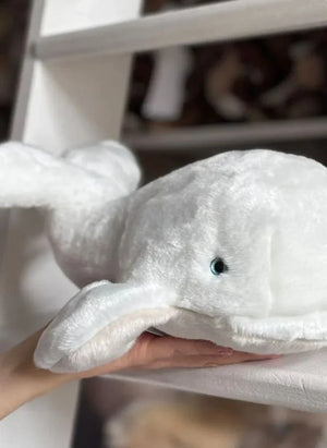 La Pelucherie - Romy Whale Plush Toy, 35 cm | White