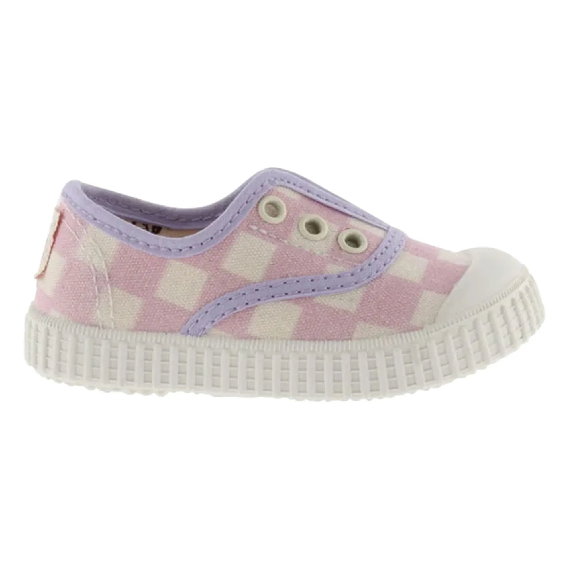 Victoria - Canvas Quadrille Sneakers | Pink