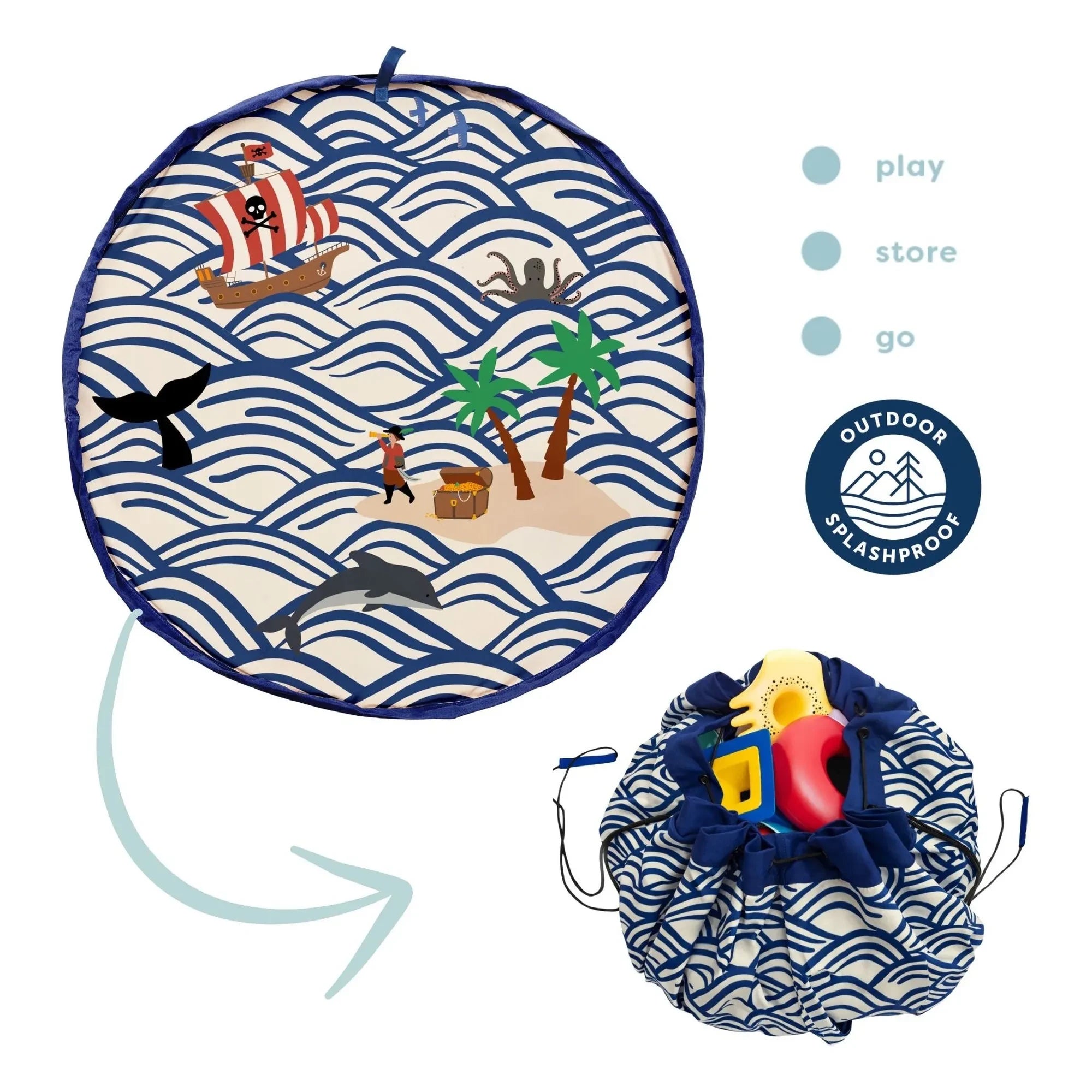Play and Go - Noomad Outdoor Bag / Mat - Pirate | Blue
