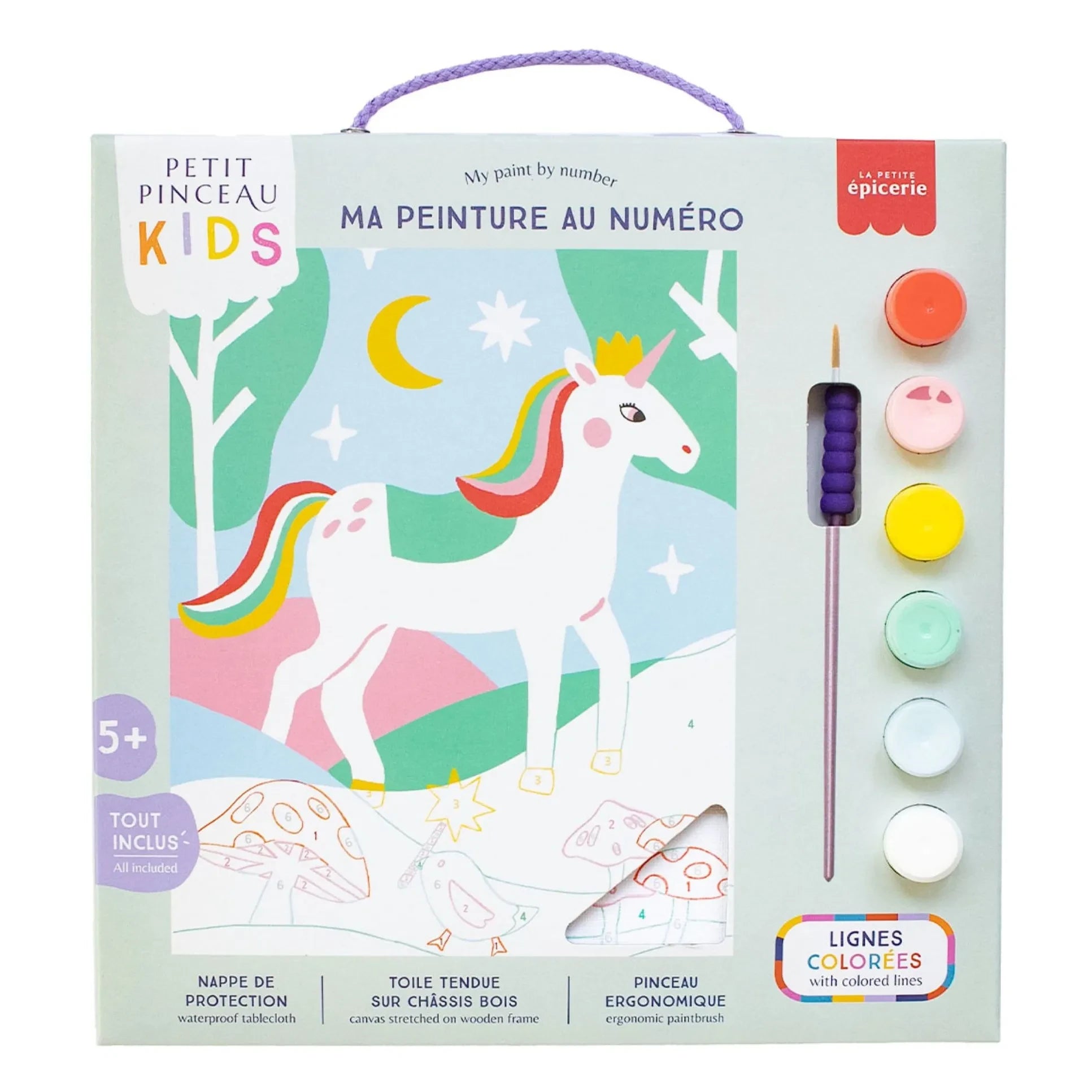 La Petite Épicerie - Numbered Coloring for Kids - Unicorn and Piou