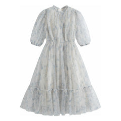 C'era Una Volta - Donna Fleurie Dress | Gray Blue
