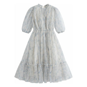 C'era Una Volta - Donna Fleurie Dress | Gray Blue