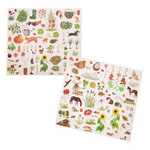 Moulin Roty - Garden-themed Rub-On Transfers