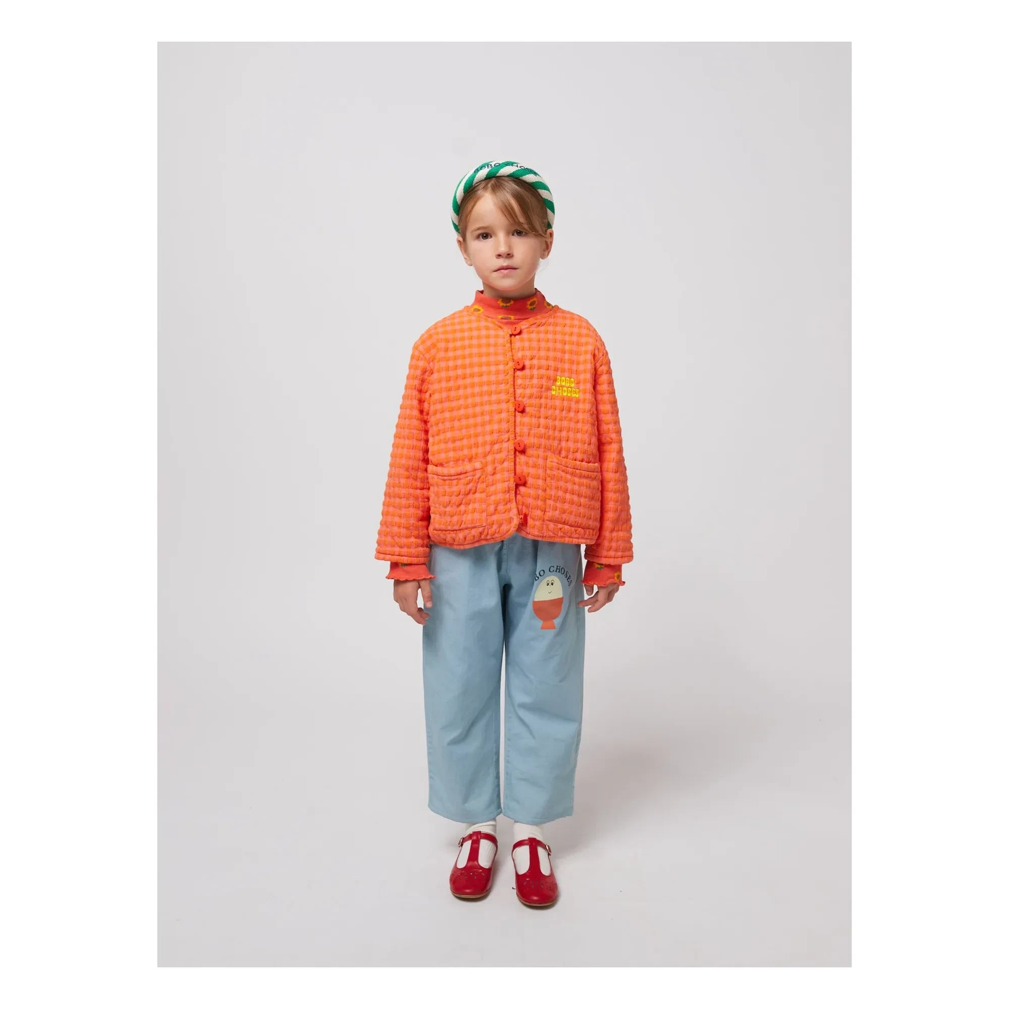 Bobo Choses - Gingham ceket | Mercan