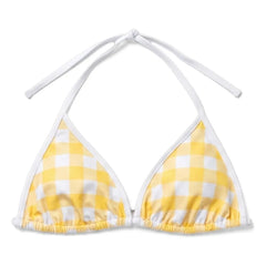 Smallable Woman - Elsa Plaid Bikini Top | Yellow