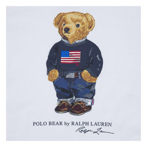 Ralph Lauren - Teddy Bear Tişört ve Şort Pijama | Beyaz