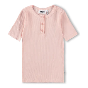 Molo - Rosey ribbed button-down tee | Light Pink