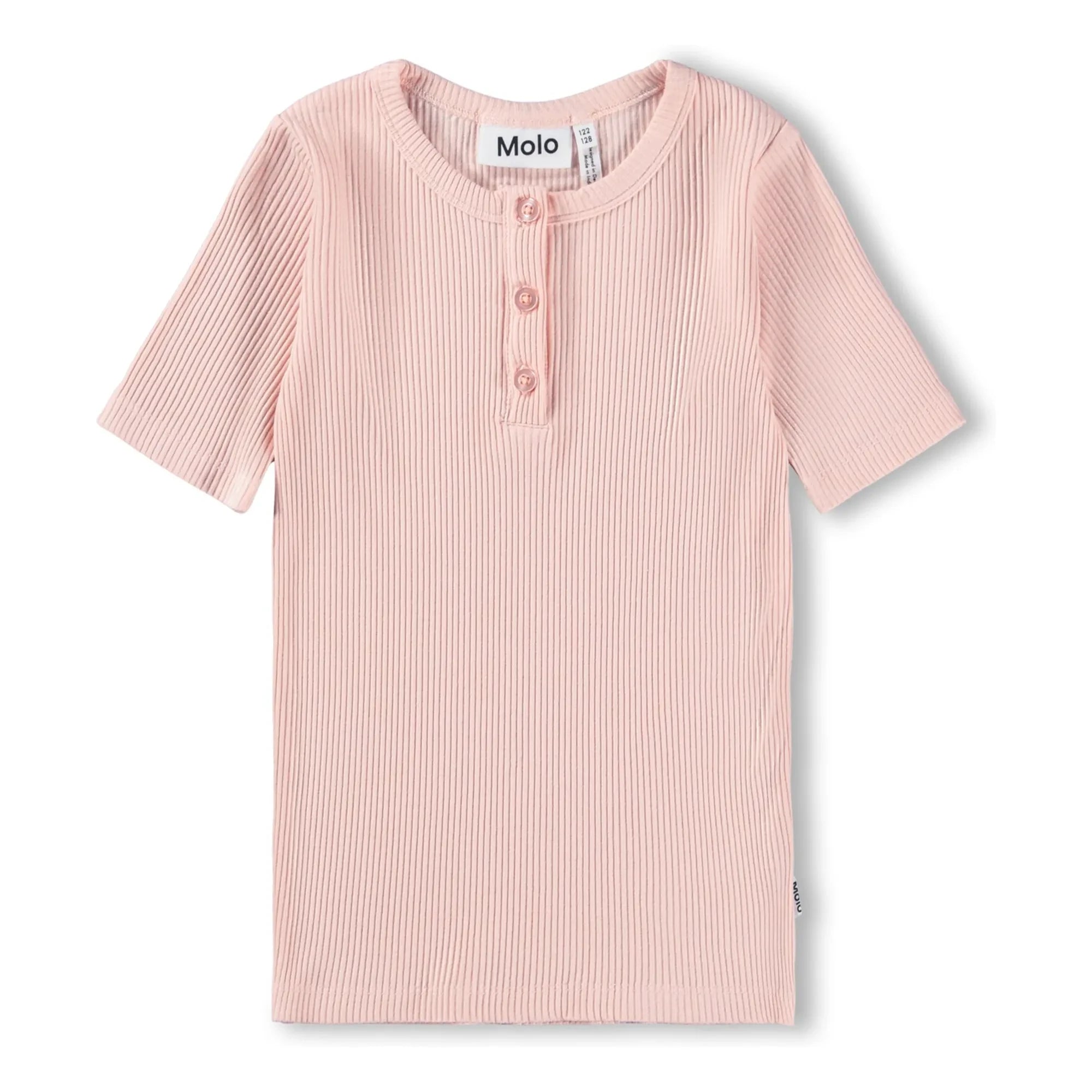 Molo - Rosey ribbed button-down tee | Light Pink