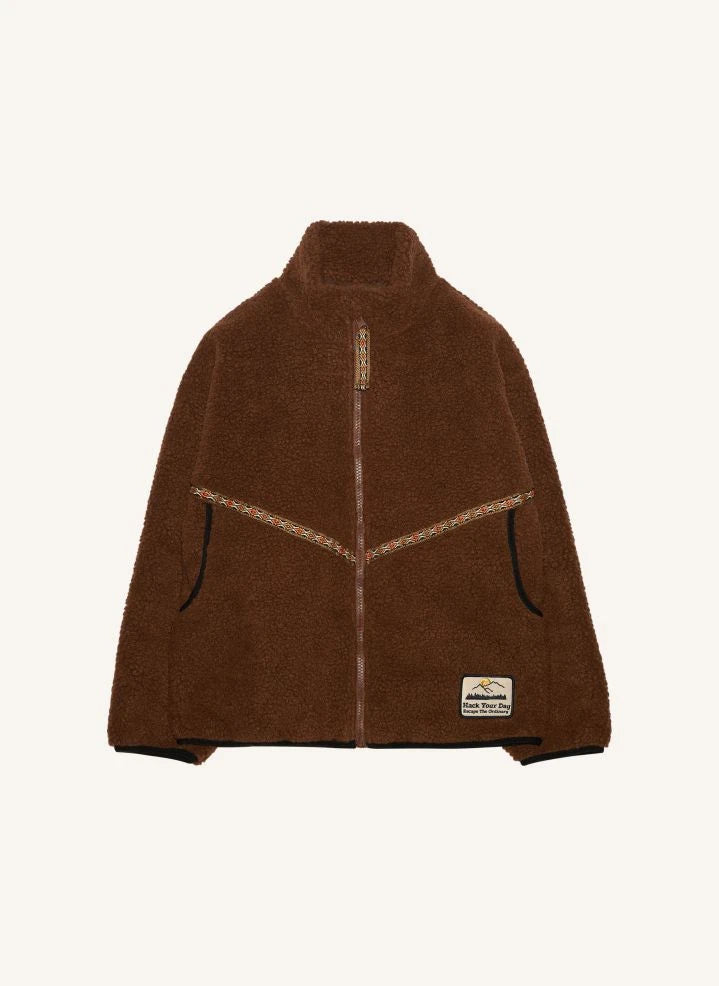 Hundred Pieces - Kabartmalı Sherpa Ceket | Kahverengi